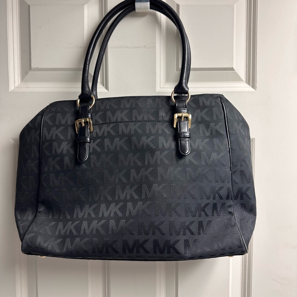 Michael Kors Black MK Logo Satchel